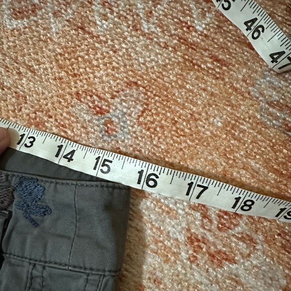 Sundance embroidered floral cargo pants grey size P8 boho casual utility - Picture 8 of 8